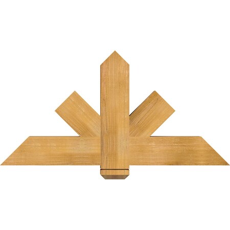 Ekena Millwork Kennewick Rough Sawn Timber Gable Bracket, Western Red Cedar, 48"W x 24"H x 4"D x 6"F, 12/12 Pitch GBW048X24X0406KEN00RWR